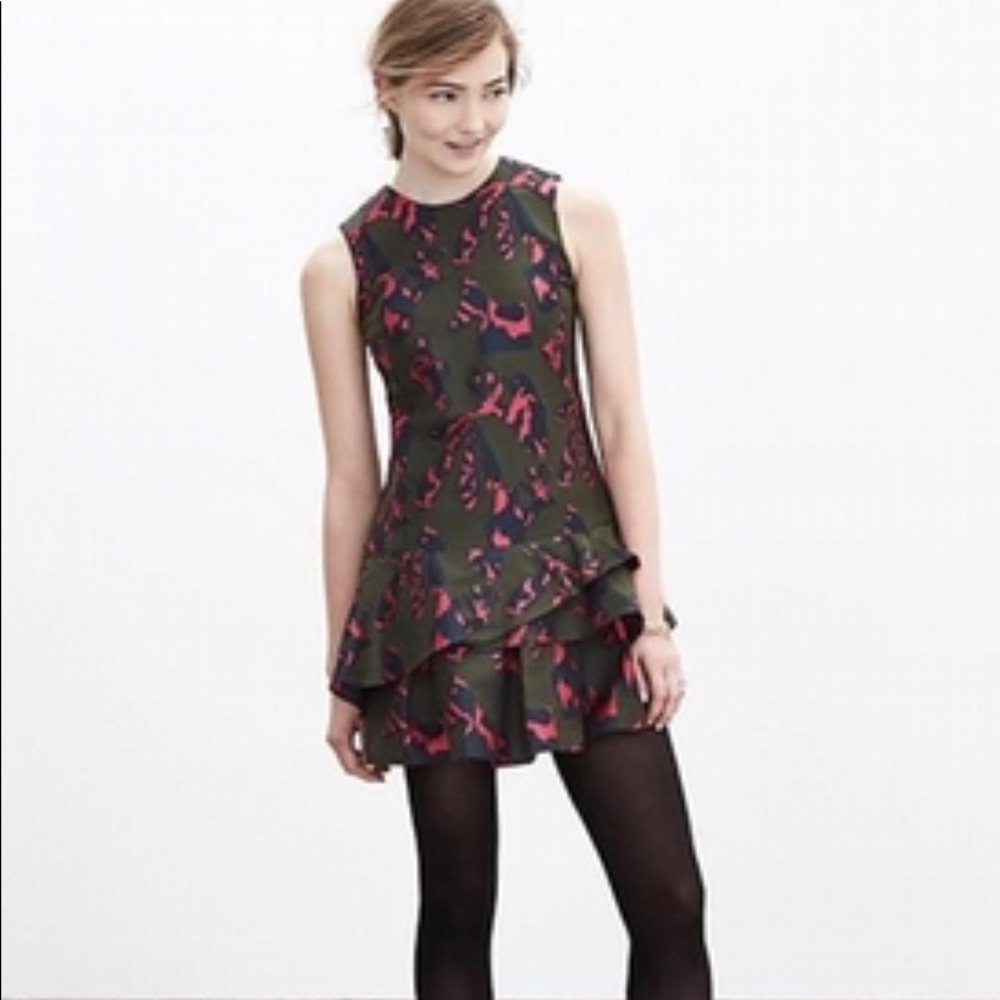 Banana republic jaquard drop waist dress Sz 4 BNWT